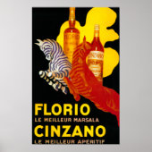 Florio Cinzano Vintage PosterEurope ポスター (正面)