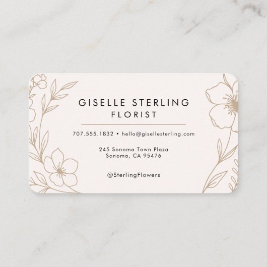 Florist Floral 名刺 (裏面)