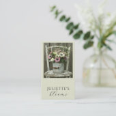 Florist Floral Designer Sage Business Card 名刺 (スタンド正面)
