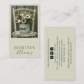 Florist Floral Designer Sage Business Card 名刺 (正面/裏面)