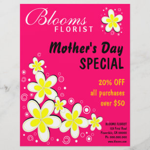 Florist Floral Flower Frangipani Flyer Flyers チラシ