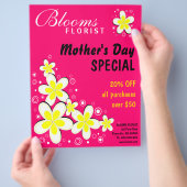 Florist Floral Flower Frangipani Flyer Flyers チラシ (手)