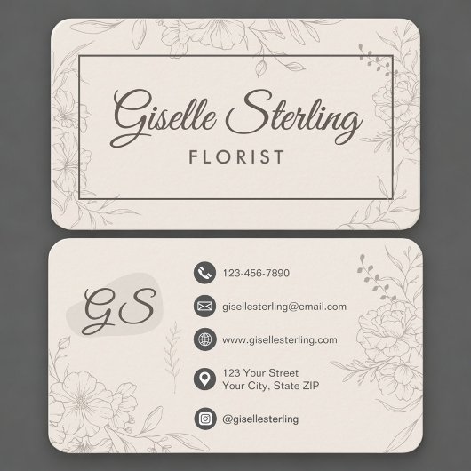Florist Neutral Floral 名刺