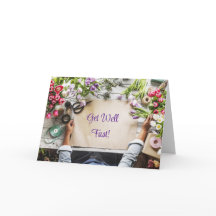 FLORIST PAPER - GET WELL CARD