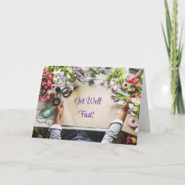 FLORIST PAPER - GET WELL CARD サンキューカード