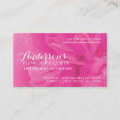 Floristryのピンクのバラの花屋の名刺 名刺 (正面)