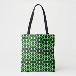 Floro Green Dumbbell All Over Print Tote Bag トートバッグ