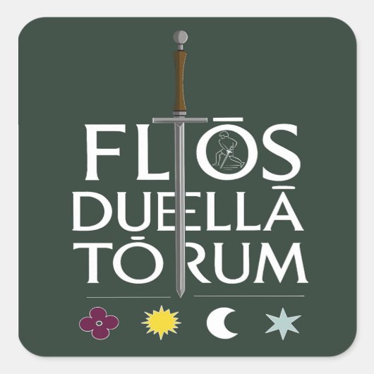 Flos Duellatorum グリーン・エディション - 中世の剣術 スクエアシール (正面)