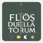 Flos Duellatorum Green Edition– Medieval Sword Art スクエアシール (正面)