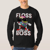 Floss Like A Boss Flossing Egg Sunglasses Happy Ea Tシャツ (正面)
