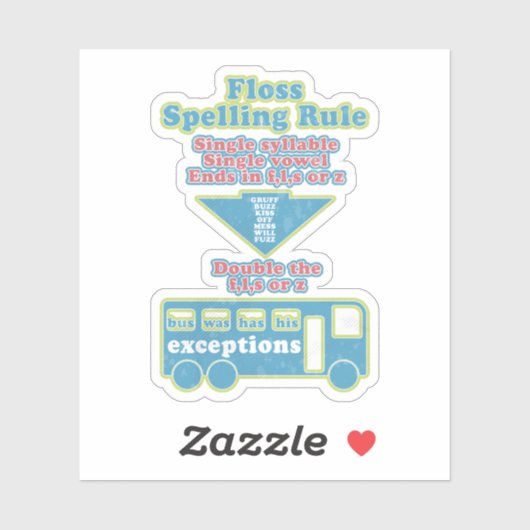 Floss Rule Phonics学の英語 シール (シート)