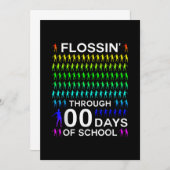 Flossin Through 100 Days Of School 100Th Day Floss セーブザデート (正面/裏面)