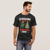 Flossing Around The Christmas Tree-Dinosaur Rex Ch Tシャツ (正面フル)