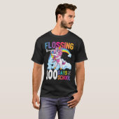 Flossing Through 100 Days Of School Flossing Unico Tシャツ (正面フル)