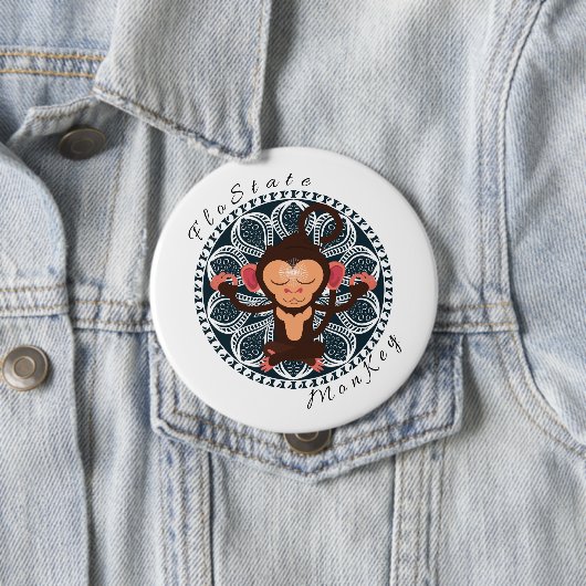 FloState Meditating Money Round Button 缶バッジ (インサイチュ)