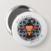 FloState Meditating Money Round Button 缶バッジ (正面&裏面)