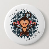 FloState Meditating Money Round Button 缶バッジ (正面)