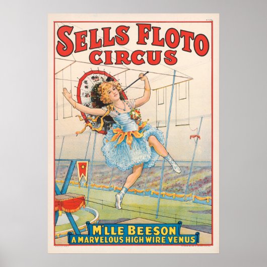 Floto Circusヴィンテージ広告ズ ポスター (正面)