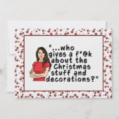 FLOTUSメラニアトランプフラットクリスマスカーおもしろいド シーズンカード (正面)