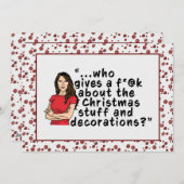 FLOTUSメラニアトランプフラットクリスマスカーおもしろいド シーズンカード (正面/裏面)