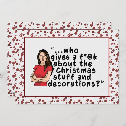 FLOTUSメラニアトランプフラットクリスマスカーおもしろいド シーズンカード (正面/裏面)