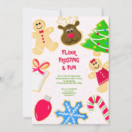 Flour Frosting Fun Kids Cookie Exchange Party 招待状