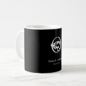 FLOURISH モノグラム O 黒 コーヒーマグカップ (正面左)