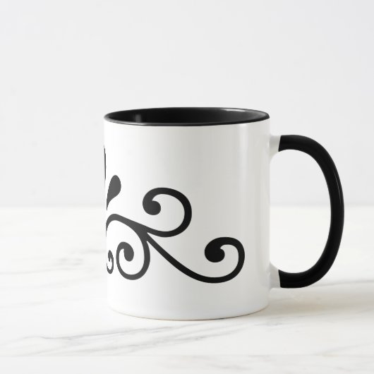 Flourish black design マグカップ (右)
