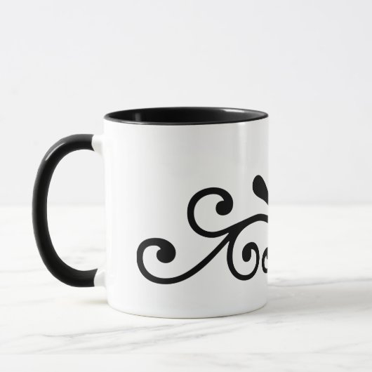 Flourish black design マグカップ (左)
