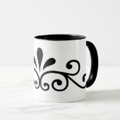 Flourish black design マグカップ (正面右)