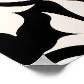 Flourish Damask Art I Cream on Black ポスター (角)