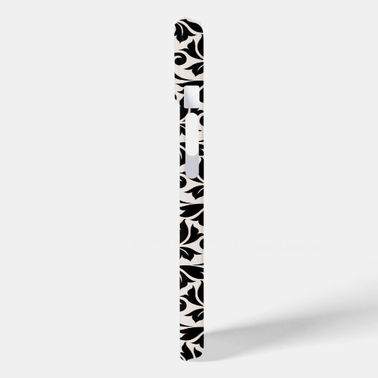 Flourish Damask Big Pattern Black on Cream Case-Mate iPhoneケース (裏面 / 左)