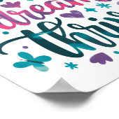 Flourish Dream Thrive Motivational  ポスター (角)