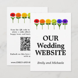 🌈 Flourish Together– QR ウェディングウェブサイト エンクロージャーカード