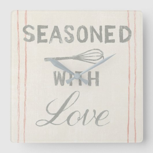 Floursackの台所VII スクエア壁時計 (正面)