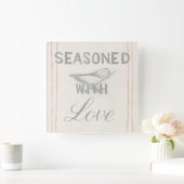 Floursackの台所VII スクエア壁時計 (ホーム)