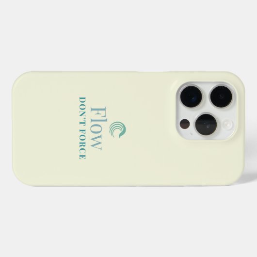 Flow Don’t Force Minimal iPhone 1Case Case-Mate iPhoneケース (裏面 (横))