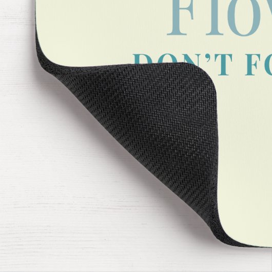 Flow Don’t Force Minimal Motivational Mouse Pad マウスパッド (コーナー)