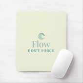 Flow Don’t Force Minimal Motivational Mouse Pad マウスパッド (マウス)