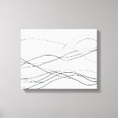 Flow of Lines – Minimalist Abstract Black Line Art キャンバスプリント (正面)