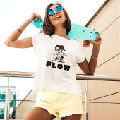 Flow Skater Girl Skateboard Streetwear Tee Tシャツ