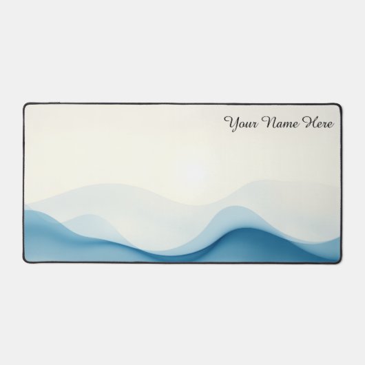Flow State Fluid Motion Abstract Modern デスクマット (正面)