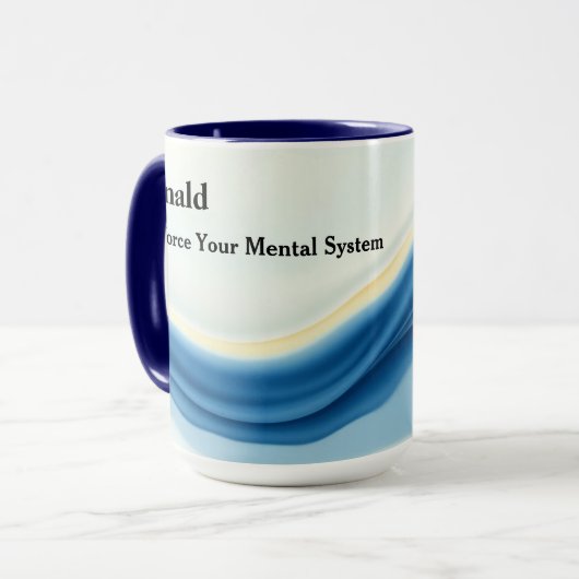 Flow State Fluid Motion Modern Designer マグカップ (正面左)