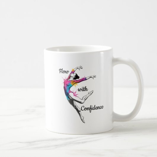 Flow with Confidence – Artistic Gymnastics Mug コーヒーマグカップ (右)