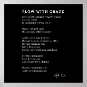 Flow with Grace Faith詩の壁アートのポスター装飾 ポスター