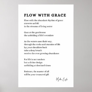 Flow with Grace Faith詩の壁アートのポスター装飾 ポスター