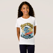 Flow With The Happy Waves Kids Surf Shirt Tシャツ (正面フル)