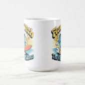 Flow With The Happy Waves Retro Surf Mug コーヒーマグカップ (中央)