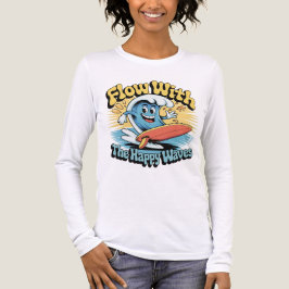 Flow With The Happy Waves Retro Surf Vibes Women's トライブレンドＴシャツ