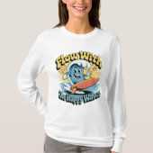 Flow With The Happy Waves Retro Surf Vibes Women's Tシャツ (正面)